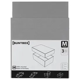 Buntbox 3 BUNTBOX M Geschenkboxen 1,1 l grau 17,0 x 11,0 x 6,0 cm