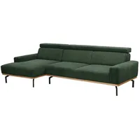 58 aufm Kessel SOFA mit Longchair links Katrien Cordstoff dunkelgrün | Gr.: onesize