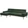 58 aufm Kessel SOFA mit Longchair links Katrien Cordstoff dunkelgrün | Gr.: onesize