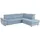 Home Affaire Ecksofa HOME AFFAIRE "Mauritius L-Form", blau (hellblau), B:276cm T:232cm, Struktur fein (100% Polyester);Luxus-Microfaser Lederoptik (100% Polyester);Soft clean (98% Polyester, 2% Polyamid), Sofas, Ecksofa, mit Ottomane, mit Kopfteil- und