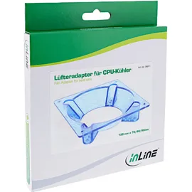 InLine Lüfteradapter, 120mm auf 70/80/90mm, für CPU-Kühler, Acryl
