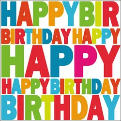 Ambiente 20 Servietten Papier 33x33cm 3-lagig - hochwertige Einweg Papierservietten Happy Birthday Motiv bunt Partyservietten Kindergeburtstag Geburtstagsfeier