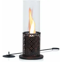 Zelsius Tischkamin für Indoor und Outdoor mit wirbelnder Flamme Kupfer Ø 20 x 50,5 cm Ethanol