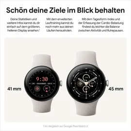 Google Pixel Watch 3 45 mm Bluetooth matte hazel Sportarmband hazel