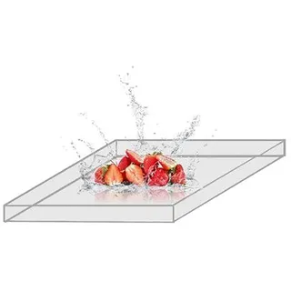 Klares, dekoratives Tablett, Acryl-Serviertablett, Wassertank for Fotografieren, kreatives Tablett mit Wasserwellen-Fotografie, Acryl-Vitrine, Staubschutzbox for Badezimmer, Nachttisch, Kommode (Colo