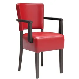 GGM Möbel Bistrostuhl Luca ARM Leder rot 2er Set