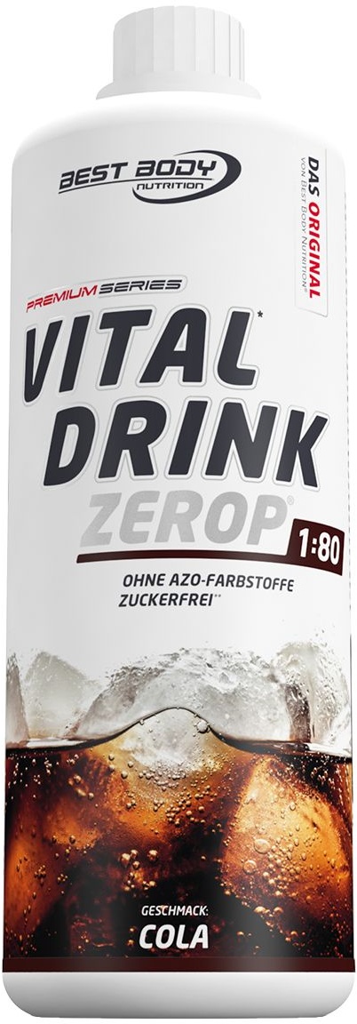BEST BODY NUTRITION VITAL DRINK ZEROP® COLA 1000 ml 1000 ml concentré