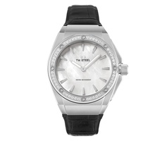 TW Steel Damen Analog Schweizer Quarzwerk Uhr mit Leder Armband CE4027