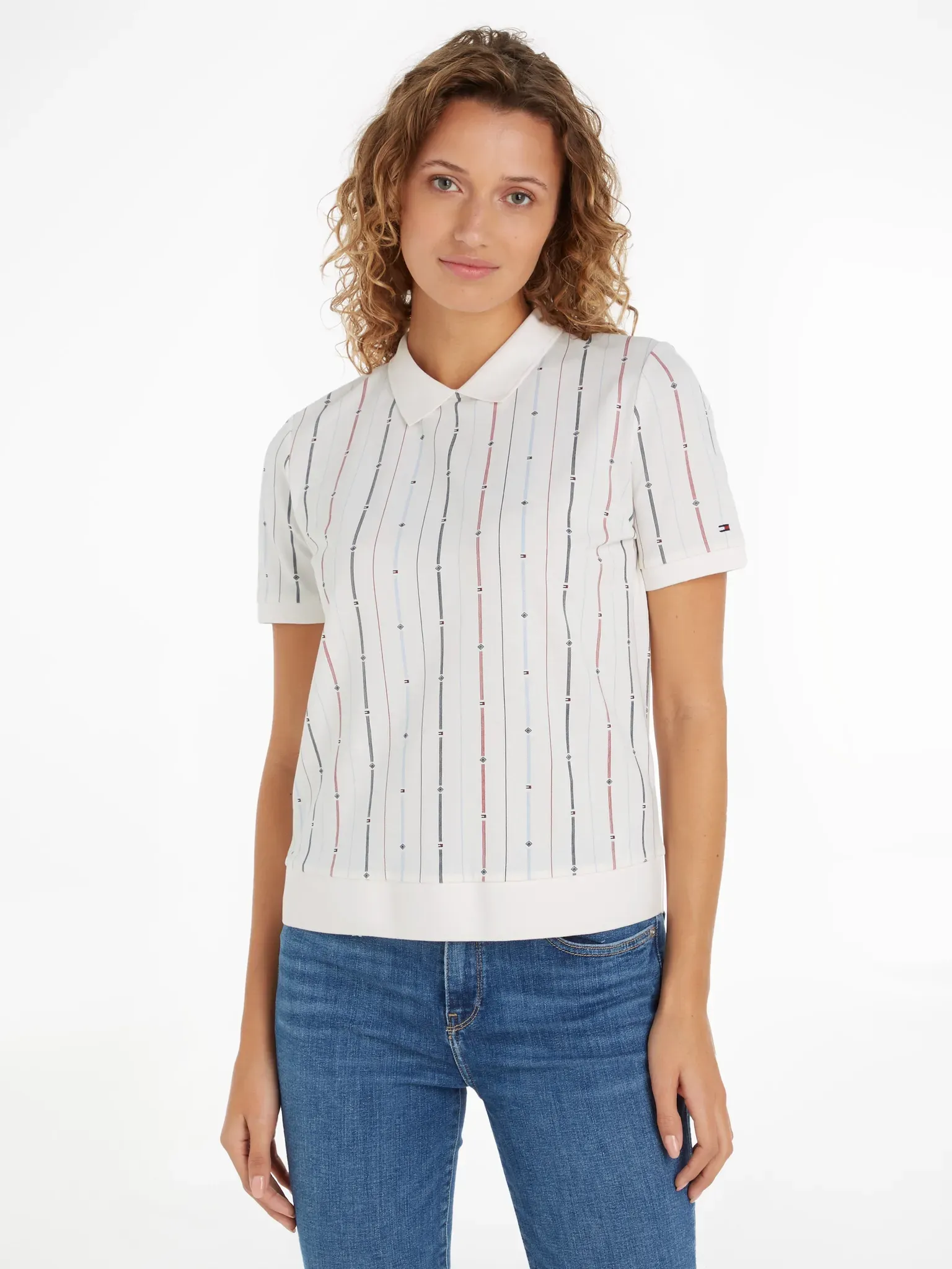 Poloshirt »REG FLAG STRIPE C-NK POLO SS«, im Streifendessin, Gr. XXXL (46), Foulard Flag Stp/ Multi, , 48236126-XXXL