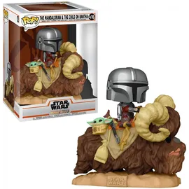 Funko Pop! The Mandalorian - Mando On Bantha mit Grogu (The Child Baby Yoda) - Vinyl-Sammelfigur - Geschenkidee - Offizielle Handelswaren - Spielzeug Für Kinder und Erwachsene