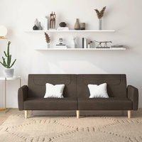 VidaXL Schlafsofa 2-Sitzer Dunkelbraun Stoff