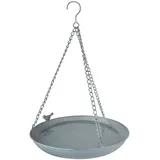 Esschert Design Vogeltränke 30,4 x 30,4 x 5,8 cm Grau