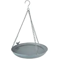 Esschert Design Vogeltränke 30,4 x 30,4 x 5,8 cm Grau