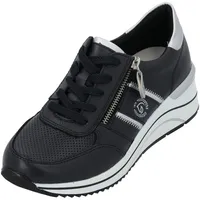REMONTE Damen Sneaker D0T04, Frauen Halbschuhe,lose Einlage,Sportschuhe,Freizeitschuhe,Turnschuhe,Laufschuhe,Freizeit,blau Kombi (14),42 EU