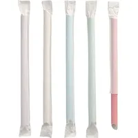 Papstar Bubble Tea Papierstrohhalme Ø 12 mm 20 cm farbig sortiert 1200 St.
