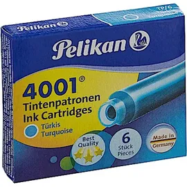 Pelikan 4001 TP/6 Tintenpatronen für Füller türkis, 6 St.