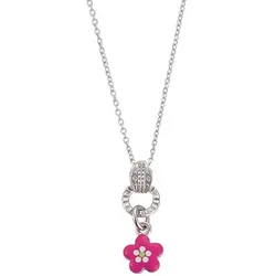 Scout Halskette Blume 261066200 Silber 925 Emaille pink