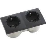 Berker Doppelsteckdose anthrazit 2 St.