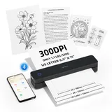 HPRT kabellos tragbarer Thermodrucker, Bluetooth, kompatibel mit iOS, Android und Laptop, 21,6 x 27,9 cm US-Buchstaben, für Büro und Zuhause
