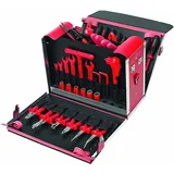 CIMCO Werkzeugkoffer Elektro-Sicherheit 54-teilig rot/schwarz