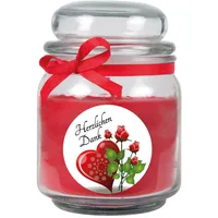 HS Candle Dankes-Duftkerze 300 g rot