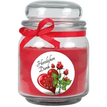 HS Candle Dankes-Duftkerze 300 g rot
