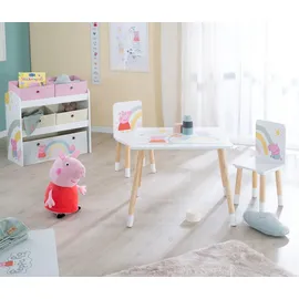 roba Kindersitzgruppe Peppa Pig 60 x 49 x 50 cm Holz weiß mehrfarbig