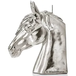 Wiedemann Kerzen Wachsobjekt, Tierobjekt Kerze Pferdekopf Silber, 230 x 190 mm, 1 Stück