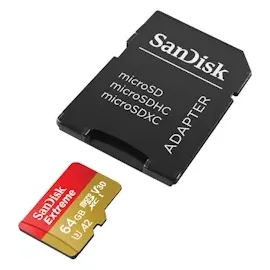 SanDisk Extreme microSDXC UHS-I U3 A2 + SD-Adapter 64 GB