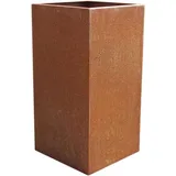 Vivanno Blumenkübel Pflanzkübel Pflanzsäule Cortenstahl Metall Eckig Block, Rostbraun (30x30x60 cm)