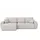 kaiser möbel Ecksofa mit Schlaffunktion und Bettkasten Ivo L aus Chenille-Stoff Artico, Ecksofa mit Schlaffunktion, integrierter Stauraum,mit Schlaffunktion,pflegeleichter Chenille-Stoff beige