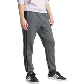 adidas Men's Essential Three Stripes Fleece Pant, dark grey heather/black XXL