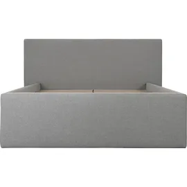 Home Affaire Polsterbett HOME AFFAIRE "Dalina", grau (hellgrau), B:231cm H:124cm L:247cm, Struktur (100% Polyester), Betten, Polsterbett, geradliniges Kopfteil, in 5 Breiten, auch in 220cm Länge