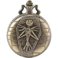 CokinkiDs Herren Taschenuhr, The Nightmare Thema Vintage Weird Bronze Taschenuhr Einzigartiges Vintage-, Geschenke für Männer