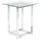 Beliani Beistelltisch silber quadratisch 40/40 cm Crystal