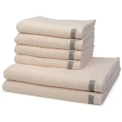 ROSS Smart Handtuch-Set (6-teilig) Natur Silber 