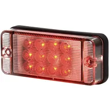 SECORÜT Nebelschlussleuchte Offene Kabelenden Nebelschlussleuchte hinten 12 V, 24 V Rot Klarglas