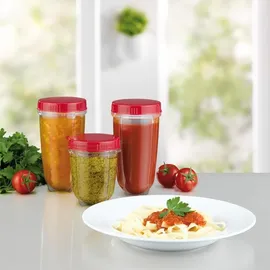 GOURMETmaxx Mr. Magic Standmixer silber/rot 18-tlg.