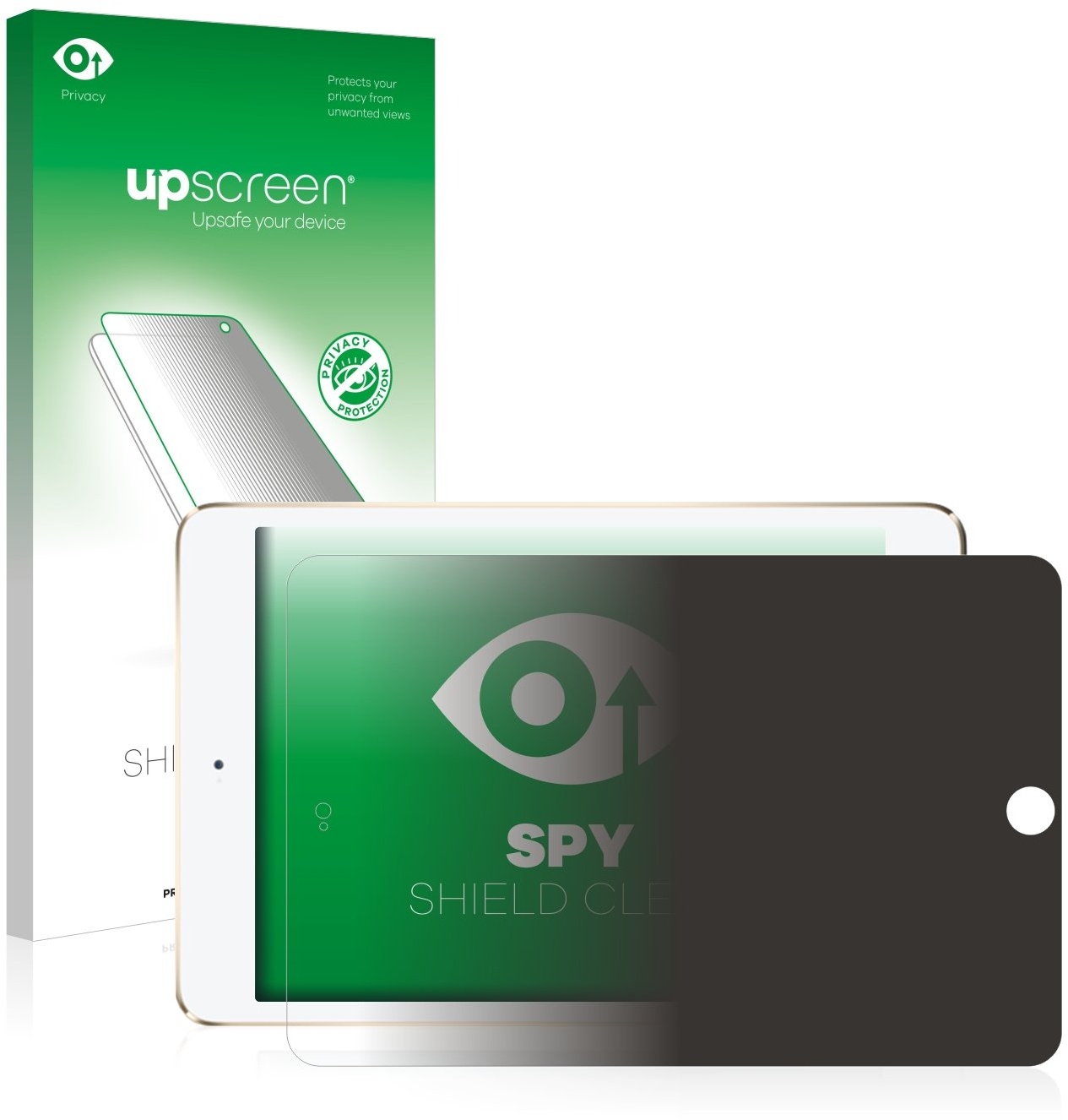 upscreen Anti-Spy Blickschutzfolie für Apple iPad Mini 4 2015 (im Querformat) Privacy Screen Displayschutz-Folie [Sichtschutz, Blaulichtfilter]