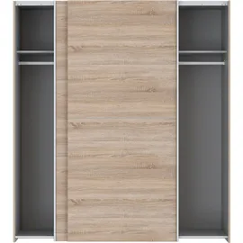 Forte Schwebetürenschrank Dederik 170 x 191 x 61,2 cm Braun