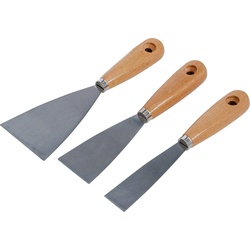 BGS DIY 85218 Satz Spachtel Holzgriff  30mm 50mm 80mm 3 teilig