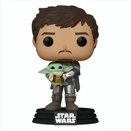 Funko POP Star Wars Mandalorian Mando hold. Child