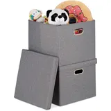 Relaxdays Aufbewahrungsbox 2er Set,