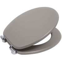 Verosan MDF WC-Sitz FINE Silber mit Absenkautomatik für geräuschloses Schließen, mit Hochglanzoberfläche, angenehmer Sitzkomfort, max. belastbar bis 175 kg