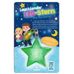 MOSES. LED-Stern leuchtend fbg.sortiert 38238 m.Karabiner i.Display