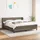vidaXL Boxspringbett mit Matratze Taupe 180x200 cm Stoff