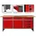Ondis24 Werkbank Karsten 160 cm Rot-Grau