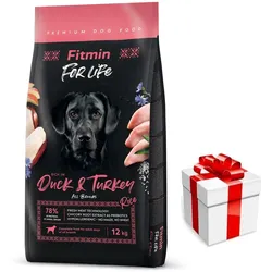 FITMIN For Life Ente & Pute 12 kg + Überraschung für den Hund
