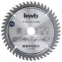 KWB Kreissägeblatt 150 x 20 mm, sehr feiner Schnitt,