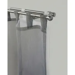 Gardinenstange GARESA "KUGEL", silber (edelstahlfarben), L:290cm Ø:16mm, Metall, Metall, Gardinenstangen, Vorhanggarnitur, verlängerbar, Kugel, edelstahl optik, ohne Ringe